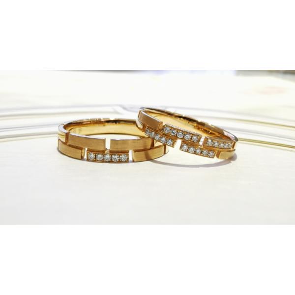 Daily Wearing Grind Arenaceous Couple Gold Ring With Name