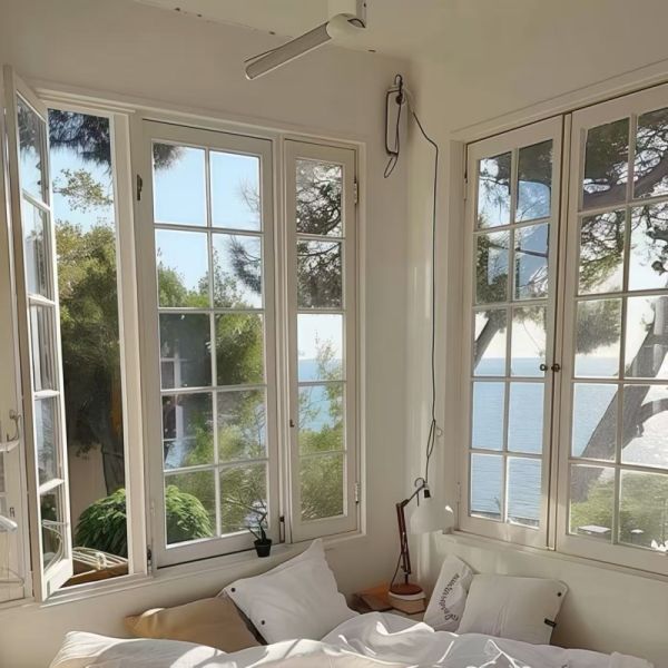 Fenêtre en aluminium à carénage de haute performance avec isolation thermique de facteur 0,26 U Niveau 8 étanchéité à l'air et niveau 6 étanchéité à l'eau