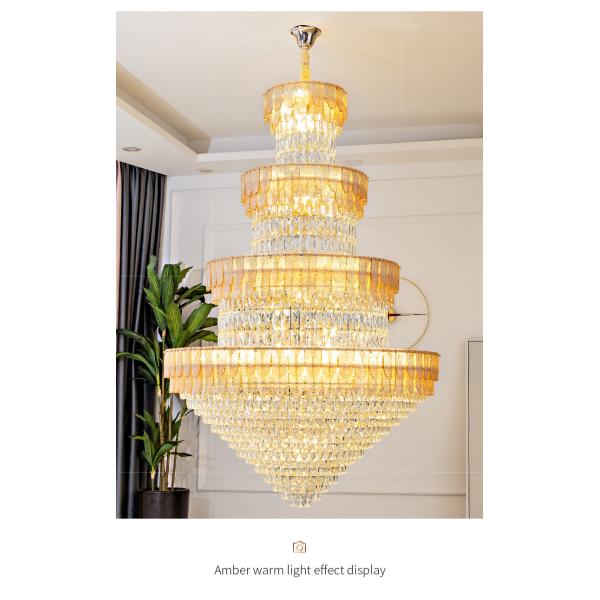 European-style Duplex Villa Loft Crystal Chandelier High-end Hotel Chandelier(WH-NC-107)