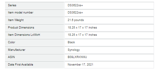 New Original  12-Bay DiskStation DS3622xs+ (Diskless)Networking Storage NAS Disk Array Enclosure 2U Rack Size Solution