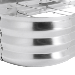 Planter Boxs, Garden Boxes, Galvanized Steel Raised Garden Bed Kit Planter Raised Box With Safety Rubber Edging Strip