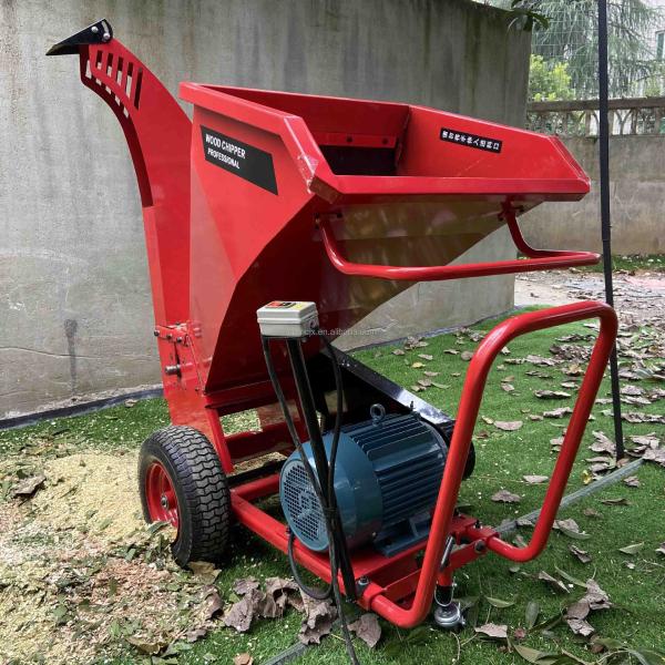 110KG Weight Electric Power Wood Crusher for Hand Push Mini Move in Fruit Farm Garden