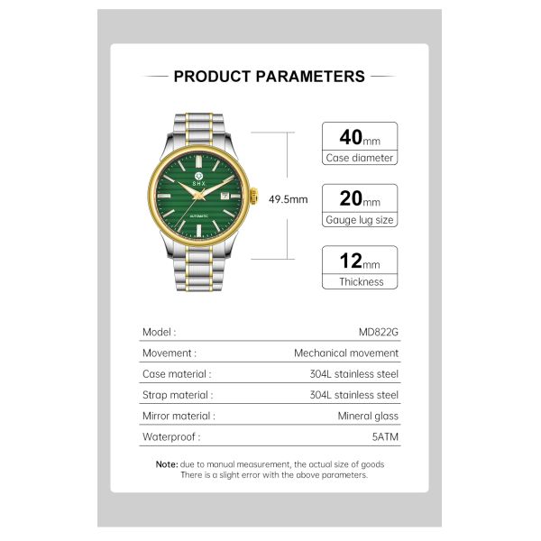 Men's Automatic Mechanical Watch – Water Resistant 3ATM