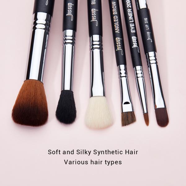 19pcs Synthetic Hair Jessup Makeup Brush Set With Wooden Handle