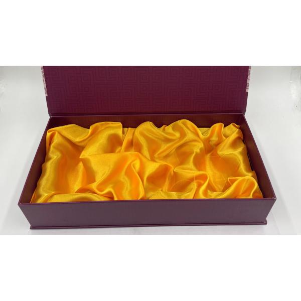Wholesale Custom Luxury Rigid Cardboard Drawer Book Shape Gift Box With Satin Silk Insert
