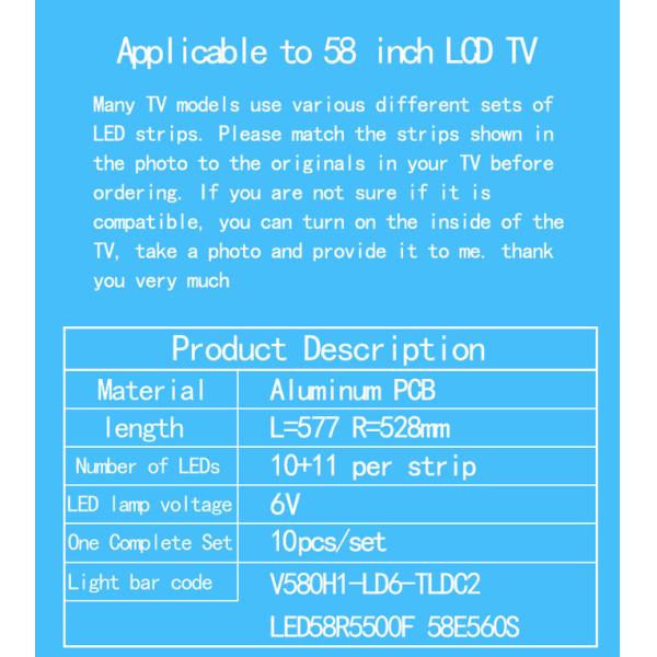 58 дюймовый фонарь для телевизора Sony LED58R5500F 58E5530F 58E560S 58R550F Ph58e38 Ph58e38dsg