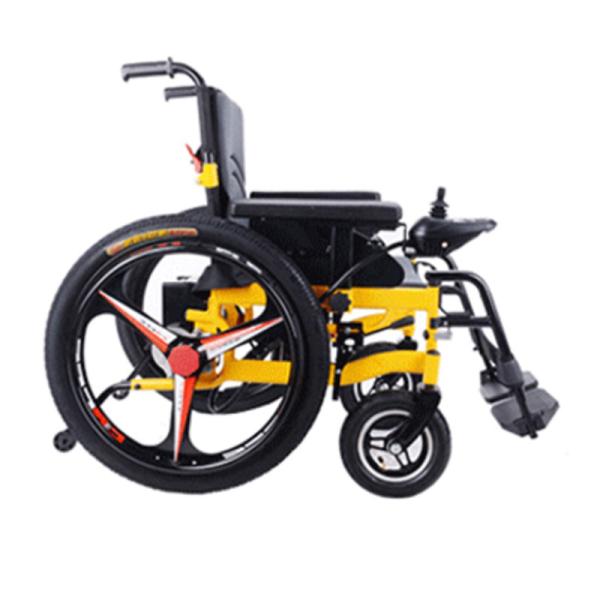Outdoor Electric Medical Transport Wheelchair 24V 12Ah Battery Folding
