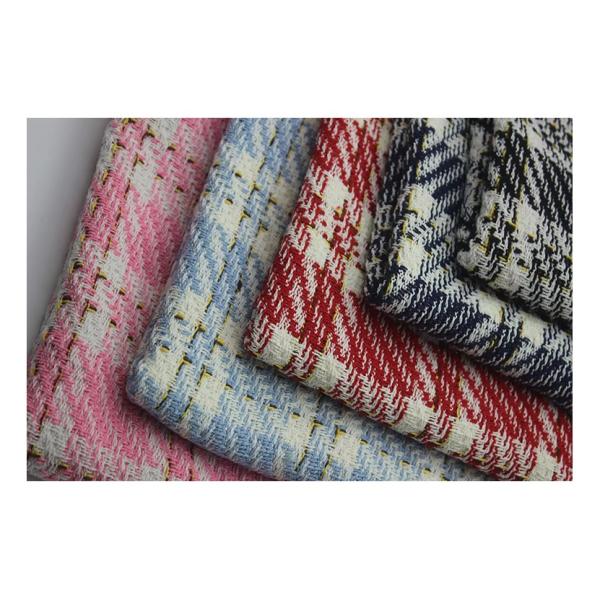 In Stock Yarn Dyed 100 Polyester Fragrant Breeze Tweedy Fabric for Women's Autumn and Winter Coat Clothing