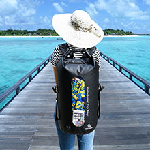 Waterproof Dry Bags Set, Dry Bag with 2 Zip Lock Seals & Detachable Shoulder Strap, Waist Pouch & Phone Case