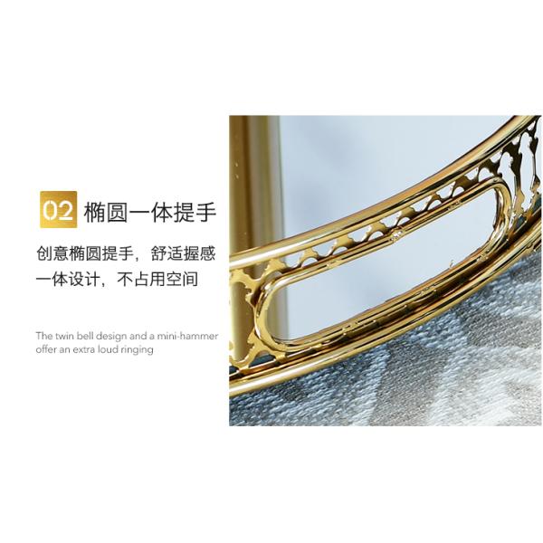 Nordic Aluminum Alloy 32cm Diameter Metal Jewelry Tray