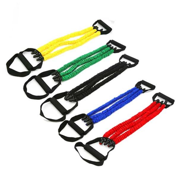 3 Tube Adjustable Rubber Chest Expander For Home Gym Muscle Training Exercise