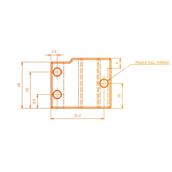 Aluminum Alloy silver white 1.5A Volcano Heater Block For 3D Printer