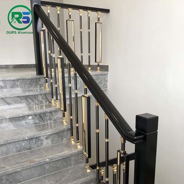 Перил лестницы металла балясин искусства балюстрада лестницы роскошных алюминиевых внутренняя