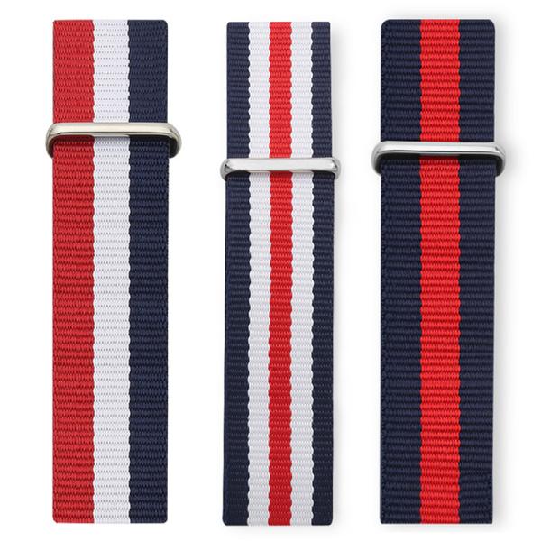 Canvas Navy nylon band for watch sports watchband strap belt  women men watches accessory bracelet wristband DIY parts 2