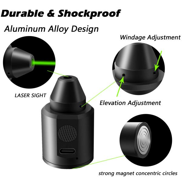 Magnetic Pistol Bore Sight Laser Green 520nm Multple Caliber