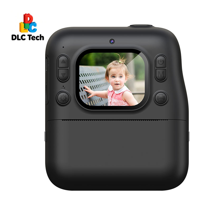 DLC Portable Kids Digital Camera Dual Lenses 140 Wide Angle 2.0 Anti-Blue Light Screen Full HD 1080P Video Instant Print