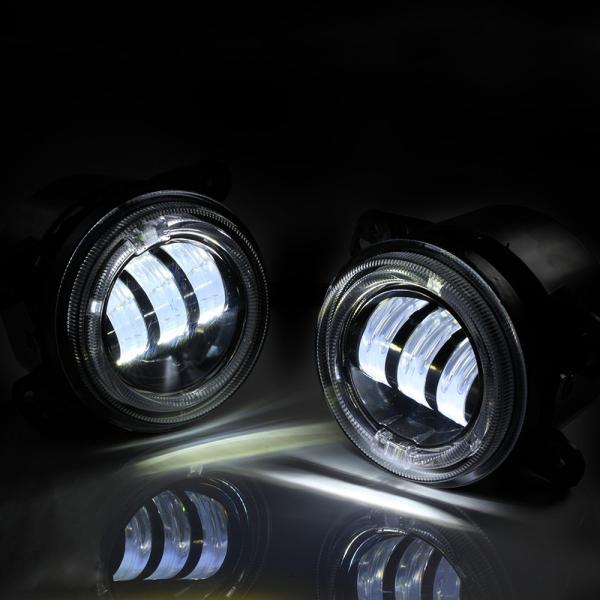 4 inch 30 W 2400LM Car LED Fog Lights With Halo Ring DRL for jeep wrangler JK