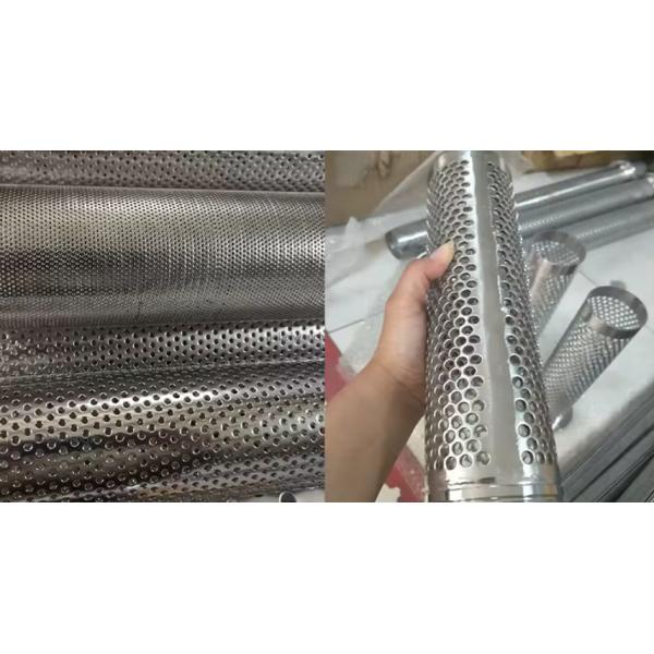 Factory sale Stainless Steel round hole perforated metal filter cylinders sintered wire mesh tube