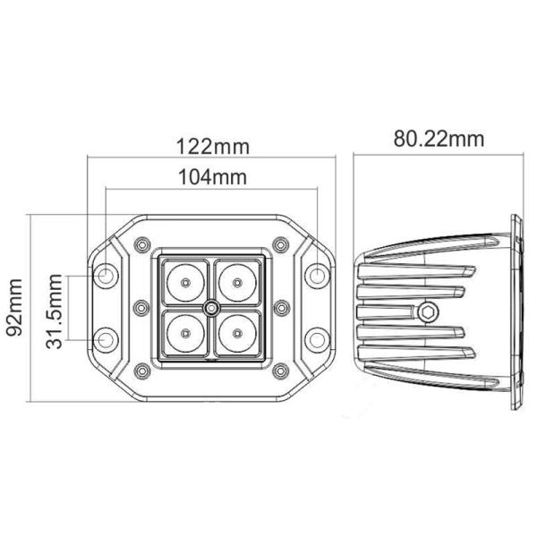 Factory cheaper led work light for tractor,SUV,JEEP,Truck HCW-L1283FC 18W