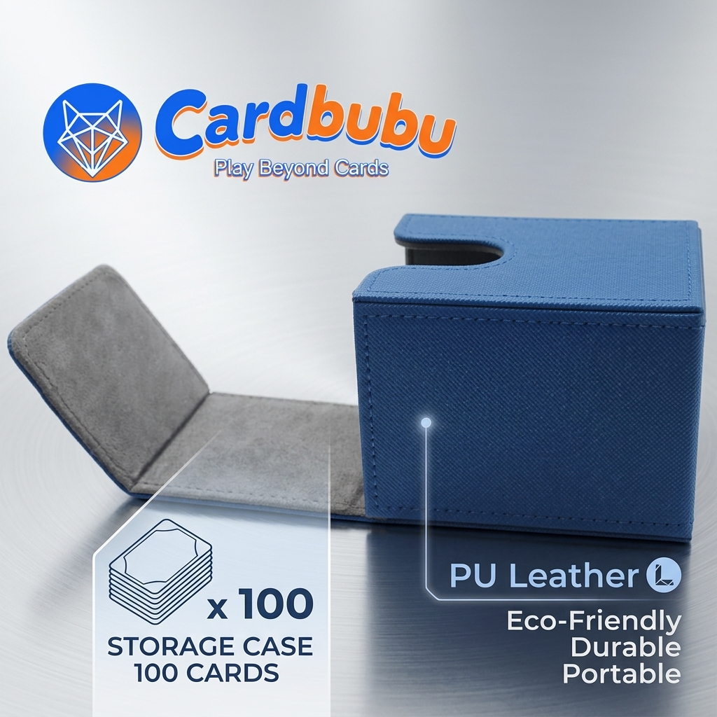 Game Leather Deck Box Magnetic Storage Case 100 Cards MTG PokéMon TCG