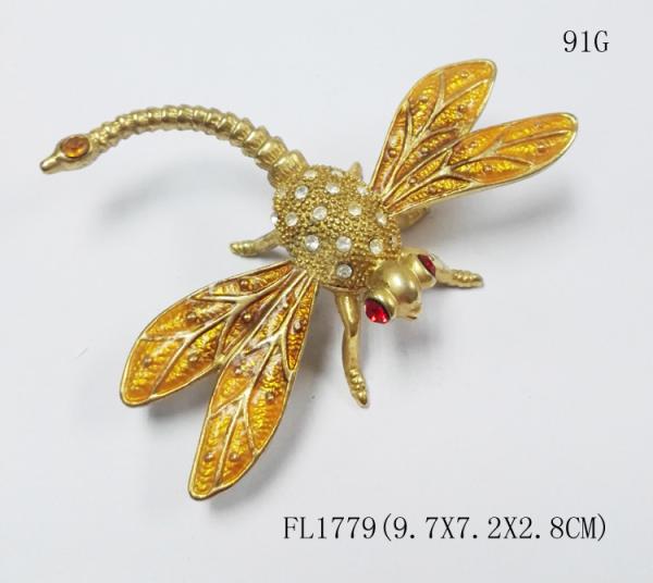 Dragonfly jewelry box enameled trinket box dragonfly trinket box gift jewelry box