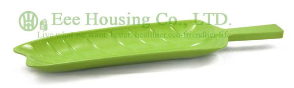 Eco-friendly Bamboo Fiber Tableware, Bamboo Fiber Plate Manufactuer In China, Leaf-shaped