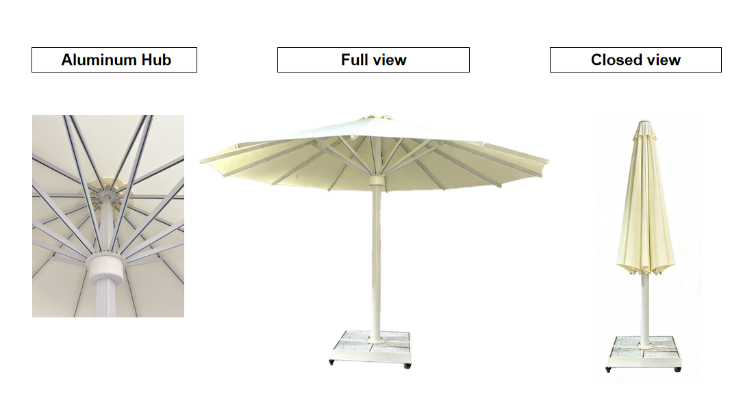 16FT Commercial Patio Umbrella Large Square with Crank Handle for Poolside Lawn Garden Hotel by Yoshen