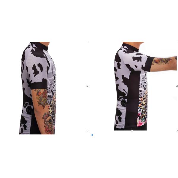 Костюм Dryfit полиэстера дизайна леопарда задействуя аксессуары велосипеда футболки Джерси задействуя