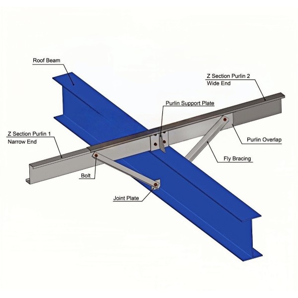 Large-span heavy steel structure fabrication  Steel members for high-rise buildings, reliable manufacturer with 10-year warranty