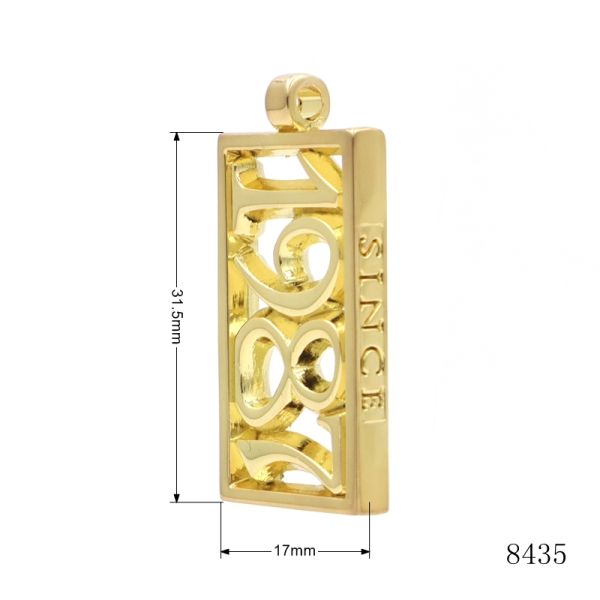 Garment Shoes Accessories Metal Charm Tags Hollow Out Metal Hang Tag Custom Logo Metal Label Tag