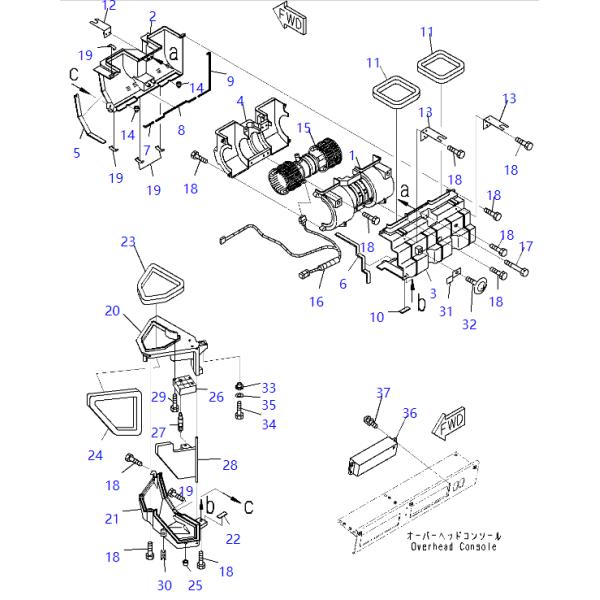 423-07-31563 423-07-31562 Control Switch Panel KOMATSU Wheel Loader Air Conditioner Parts For WA200-6