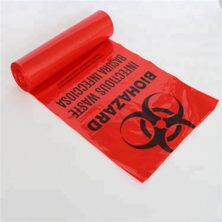 Польза дома престарелых крена мешка для мусора Biohazard 24 x 31in пластиковая красная