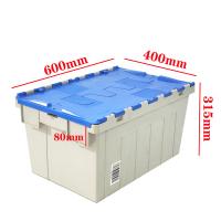 600x400x315mm Plastic Moving Totes Storage Boxes Nestable Plastic Crate