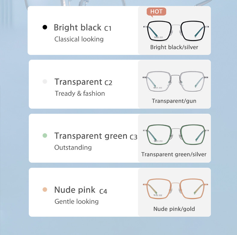 Титан ацетата ультра освещает объектив коробки металла CE стекел ясный