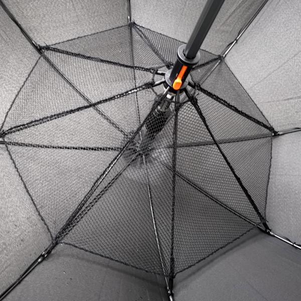 Air Fan Water Spray Straight Handle Umbrella Black And Manual Open Custom Golf Umbrellas