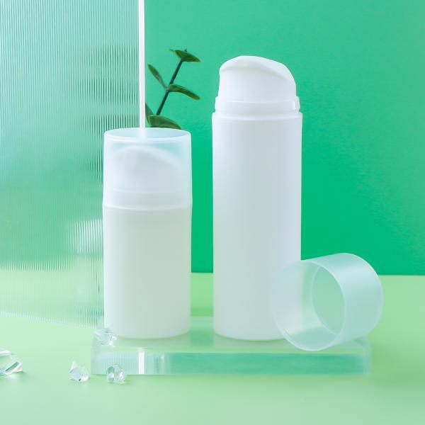 White Cosmetic Airless Vacuum Bottle with Frosted Cap - 100ml / 150ml / 200ml / 250ml Foam Pump Bottle