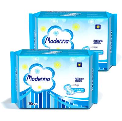O OEM usa diariamente guardanapo sanitários fêmeas do algodão orgânico do período das meninas das almofadas sanitárias