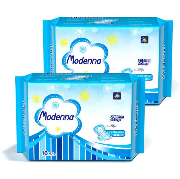 As almofadas sanitárias descartáveis das senhoras orgânicas personalizaram guardanapo sanitários com asas