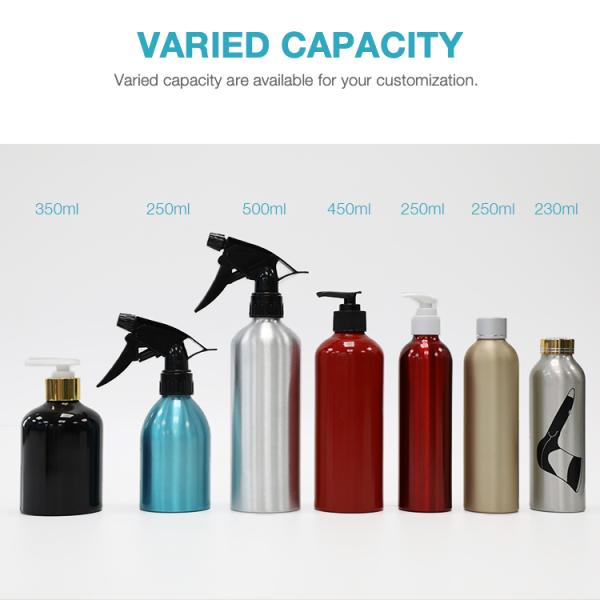 2 Oz 30mm Aluminum Fine Mist Continuous Spray Bottle 60ml 30/400