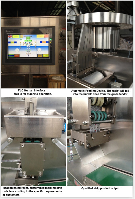 Auto Pharmaceutical Blister Packaging Machines Suit For Soft Double Aluminum Foil Tablet