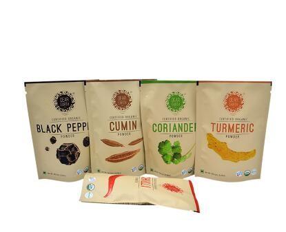 Kraft window doypack pouch standup zipper lock laminate matte white Kraft paper packaging bags