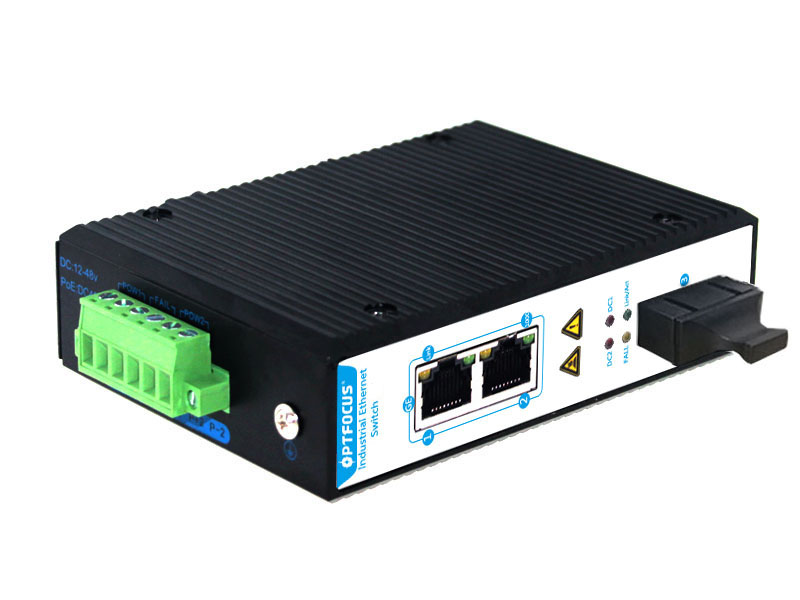 Конвертер средств массовой информации автоматического переключателя 10G MDI/MDIX промышленный Poe оптически