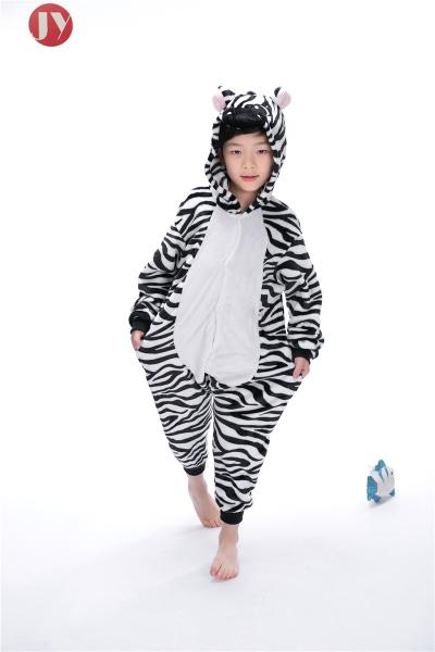 Wholesale Custom Animal Kids Pajamas zebra Girls Onesie For For Christmas Festival Breathable Quick Dry
