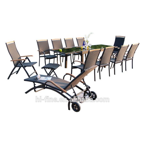 Luxury Aluminum Wicker Zhejiang Garden Set Outdoor Patio Furniture Outdoor Dining Waterproof Chair