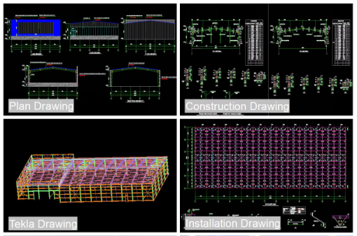 Light Weight Industrial Prefab Steel Structure Warehouses Modern Light Workshop