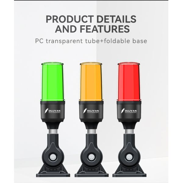 Luces apiladas en torre LED multicolor IP54 de 1 capa, mini advertencia para máquina CNC