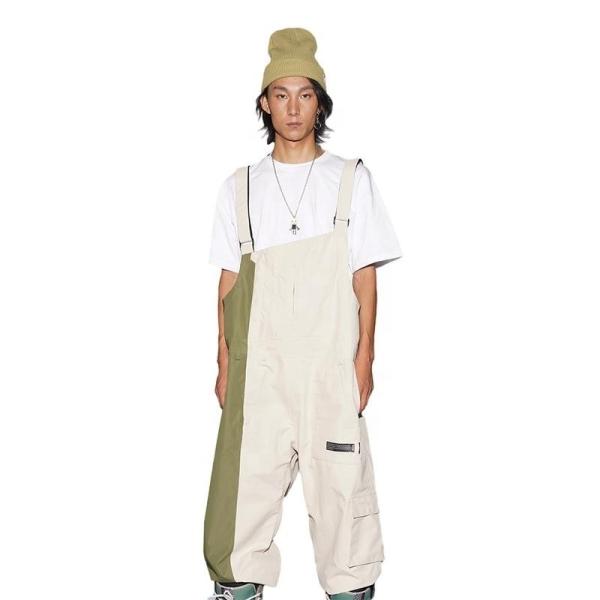 End Contrast Color Overalls with Windstopper Material Sportswear Type Ski Snow Wear