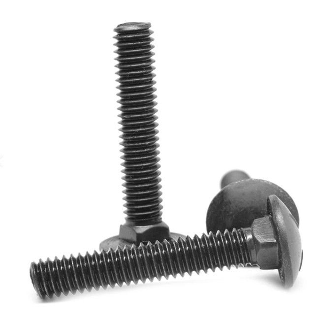 M12 Aluminum 6061 6063  7075-T6 METAL BOLT Carriage Bolt Hard Anodized Black