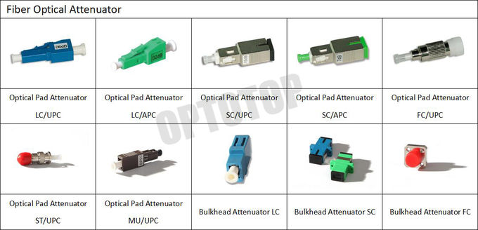 SC UPC Single Mode Fiber Attenuator , Mini Sizes SC Fiber Optic Splicing