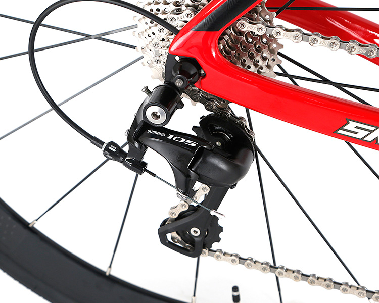 Blue Carbon Fibre Cyclocross Bikes SHlMANO 105 5800 High Configuration